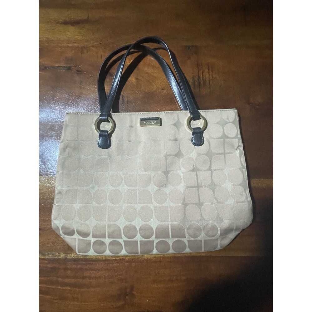 Kate Spade Beige Nylon Mini Tote Bag Handbag Bag Purse